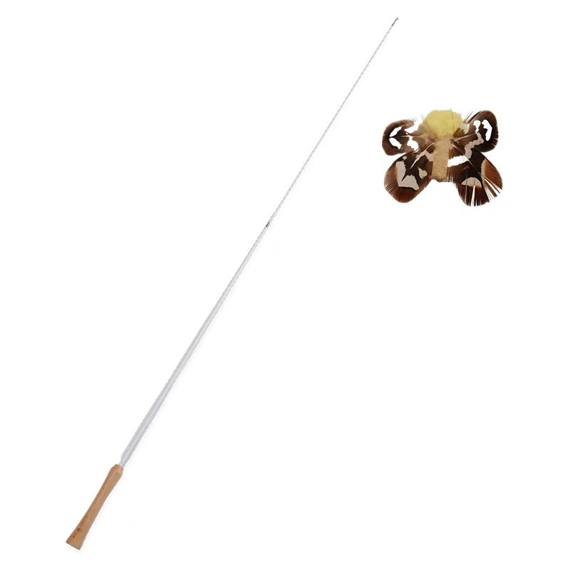 Insect series retractable cat-teasing stick-Butterfly